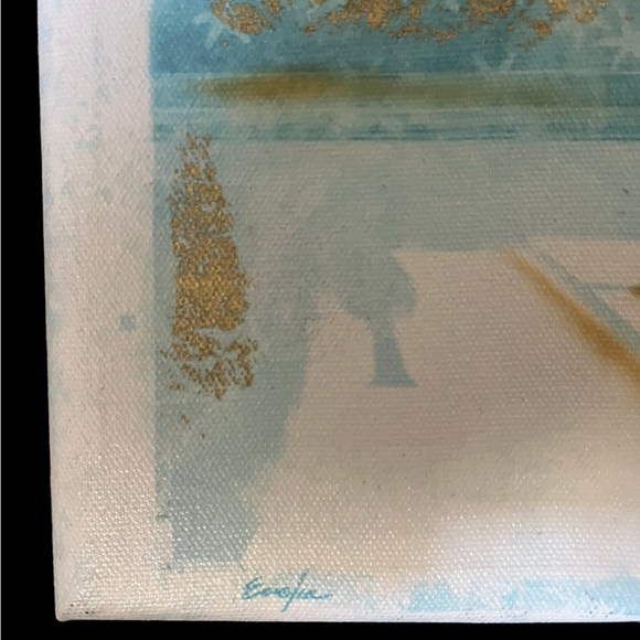 Fabrice de Villeneuve Original French Themed Oil Panting on Canvas Fresh Air - Picture 3 of 5